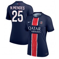 Paris Saint-Germain Nuno Mendes #25 Replica Home Shirt Ladies 2024-25 Short Sleeve